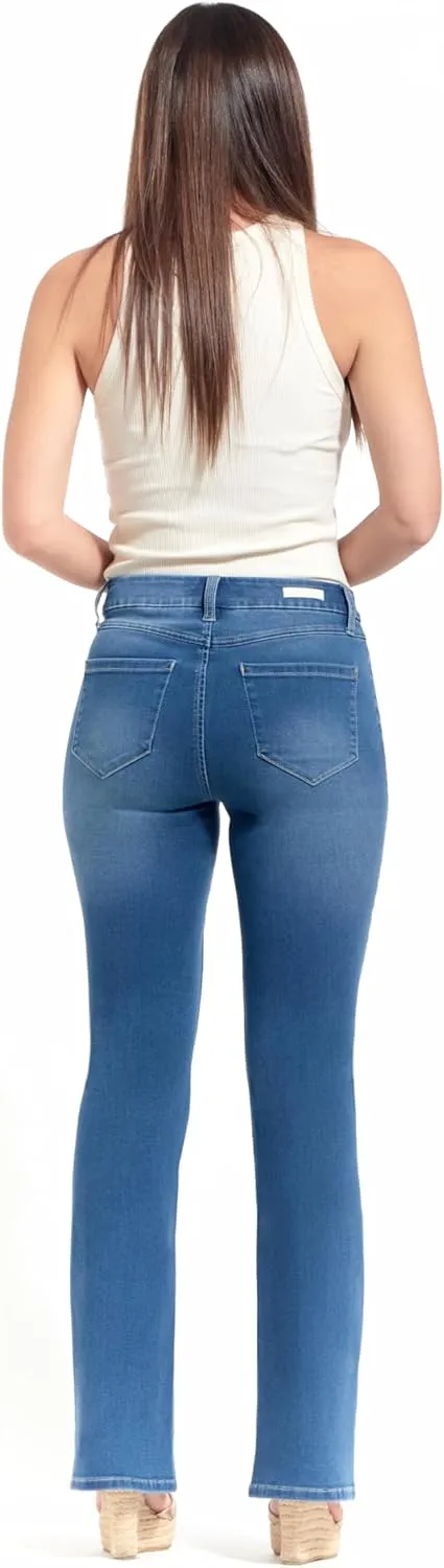 1822 Denim Holly Better Butter High-Rise Slim Boot Jeans for Women in Black - Ultra-Comfy Stretch with Sculpting Fit