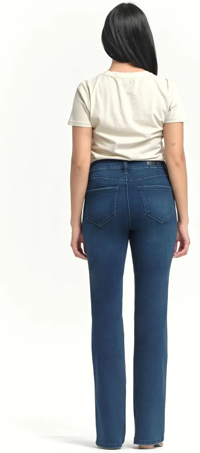 1822 Denim Holly Better Butter High-Rise Slim Boot Jeans for Women in Black - Ultra-Comfy Stretch with Sculpting Fit