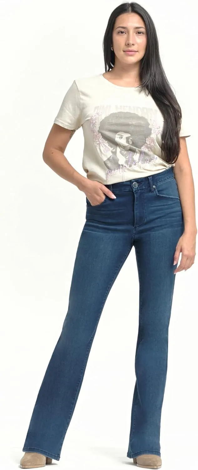 1822 Denim Holly Better Butter High-Rise Slim Boot Jeans for Women in Black - Ultra-Comfy Stretch with Sculpting Fit