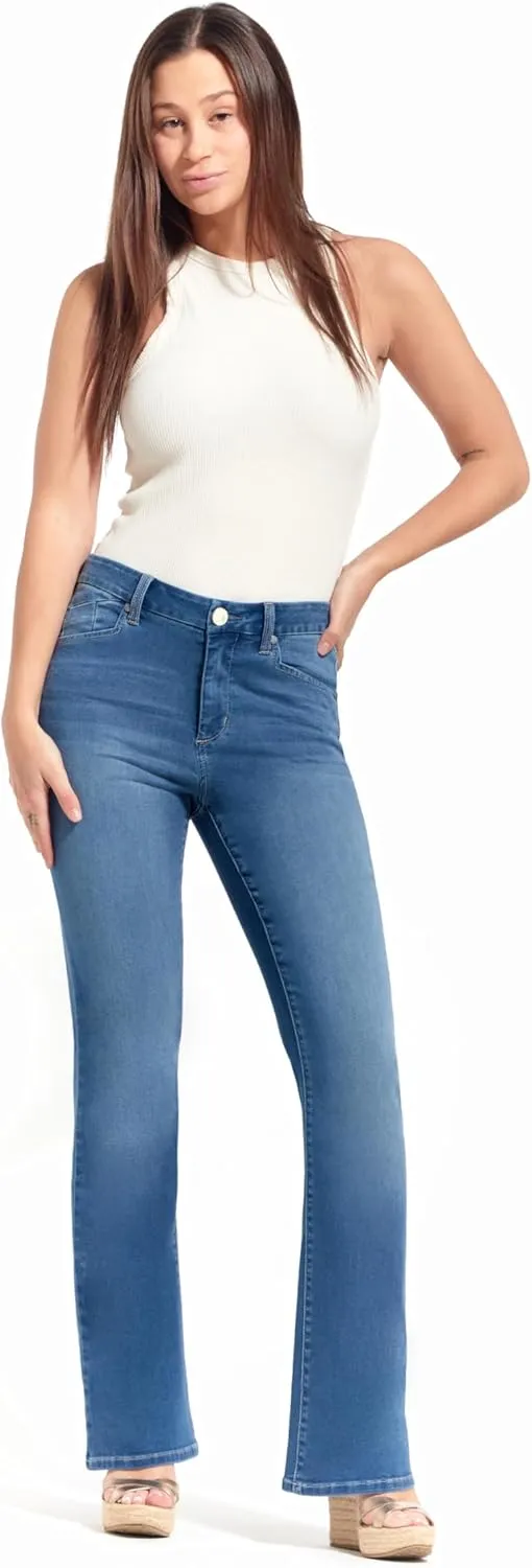 1822 Denim Holly Better Butter High-Rise Slim Boot Jeans for Women in Black - Ultra-Comfy Stretch with Sculpting Fit
