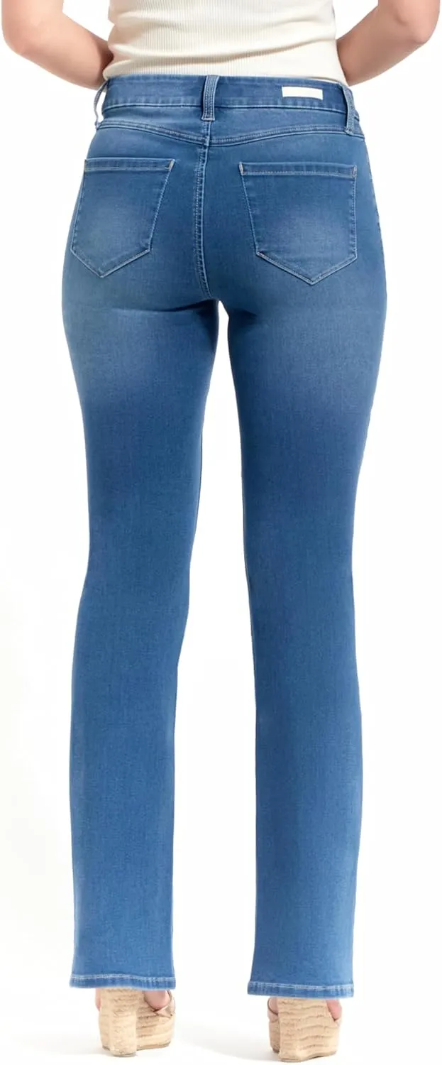 1822 Denim Holly Better Butter High-Rise Slim Boot Jeans for Women in Black - Ultra-Comfy Stretch with Sculpting Fit