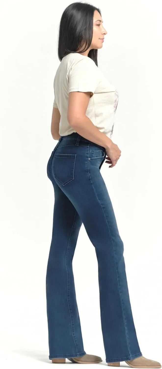 1822 Denim Holly Better Butter High-Rise Slim Boot Jeans for Women in Black - Ultra-Comfy Stretch with Sculpting Fit