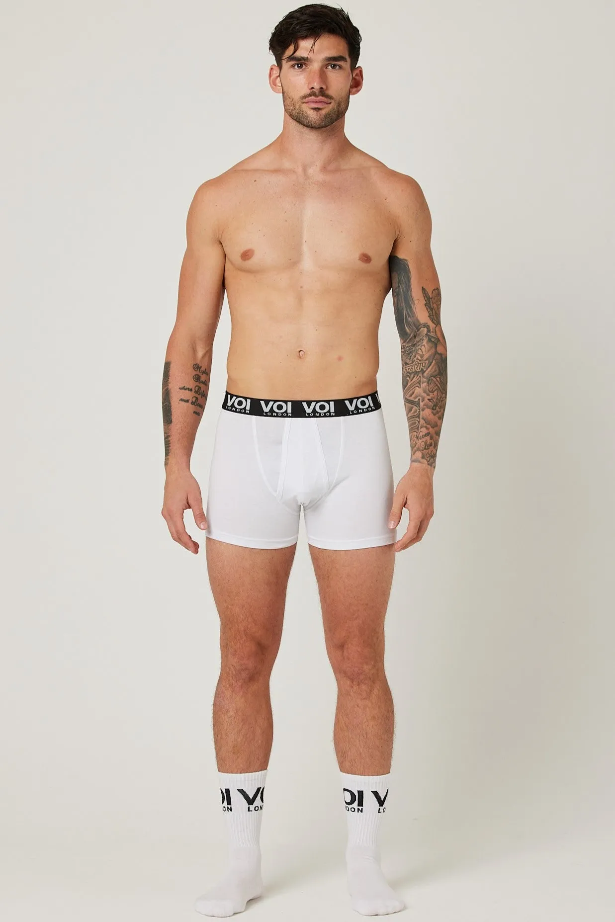 2 x Hertford 3 Pack Boxers - Black / White