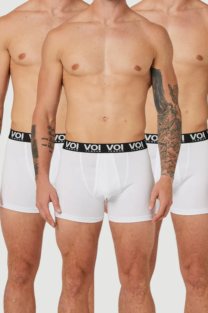 2 x Hertford 3 Pack Boxers - Black / White