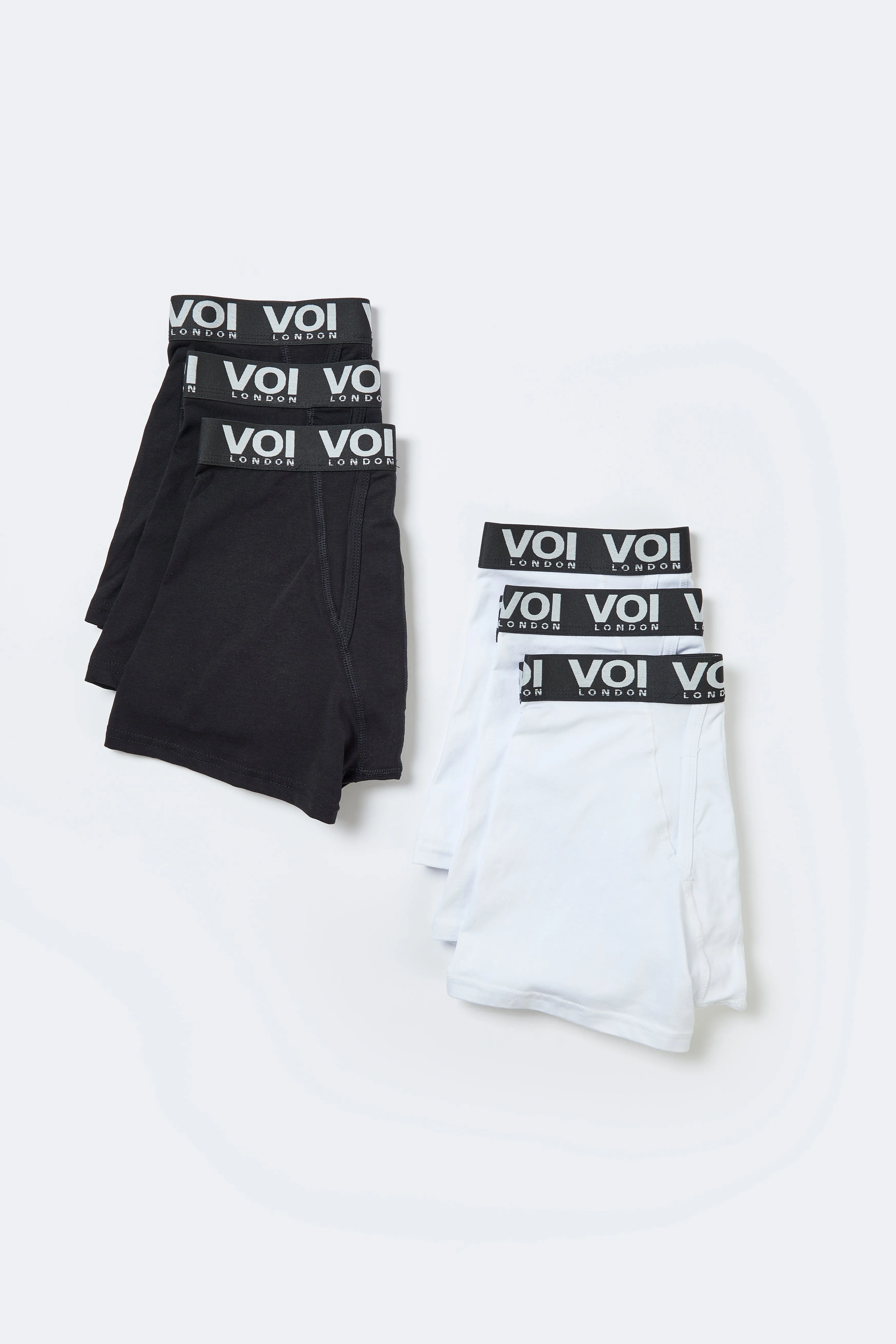 2 x Hertford 3 Pack Boxers - Black / White