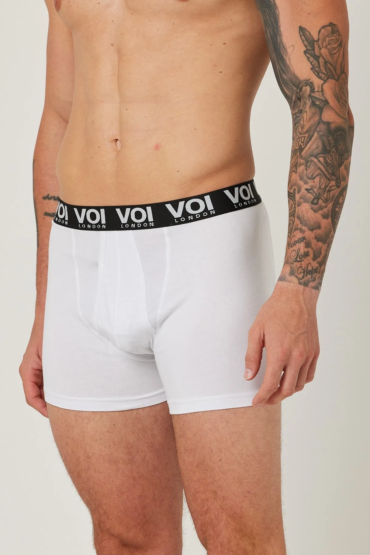 2 x Hertford 3 Pack Boxers - Black / White