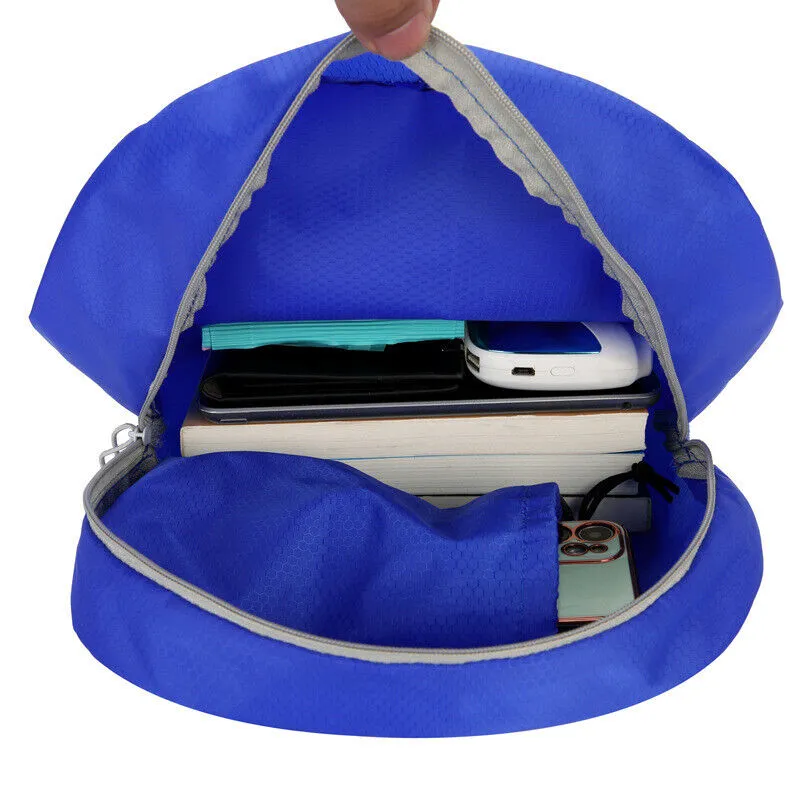 20L Blue Waterproof Lightweight Backpack | Portable Foldable | Travel Outdoor