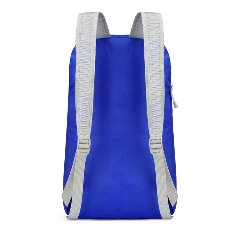 20L Blue Waterproof Lightweight Backpack | Portable Foldable | Travel Outdoor