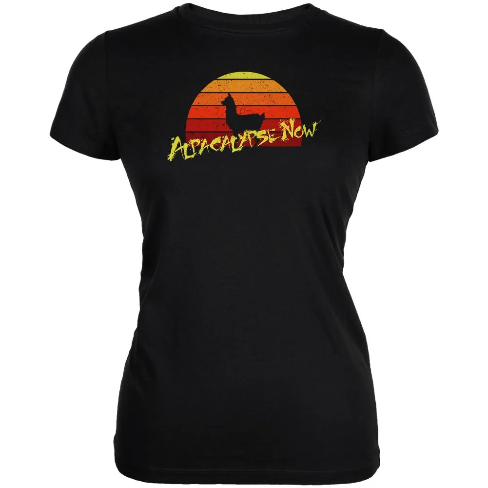 Alpacalypse Now Alpaca Parody Juniors Soft T Shirt