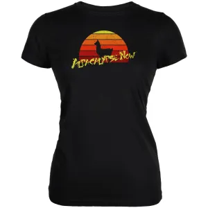 Alpacalypse Now Alpaca Parody Juniors Soft T Shirt