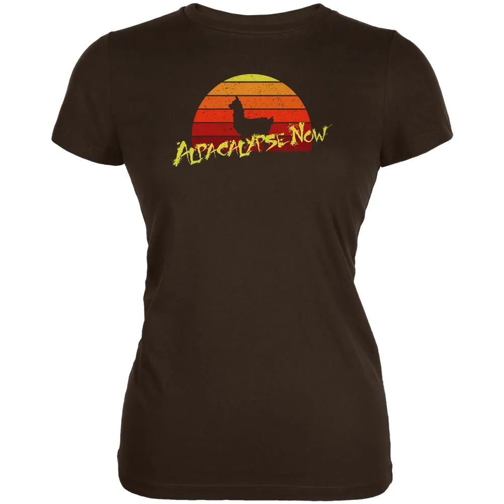 Alpacalypse Now Alpaca Parody Juniors Soft T Shirt