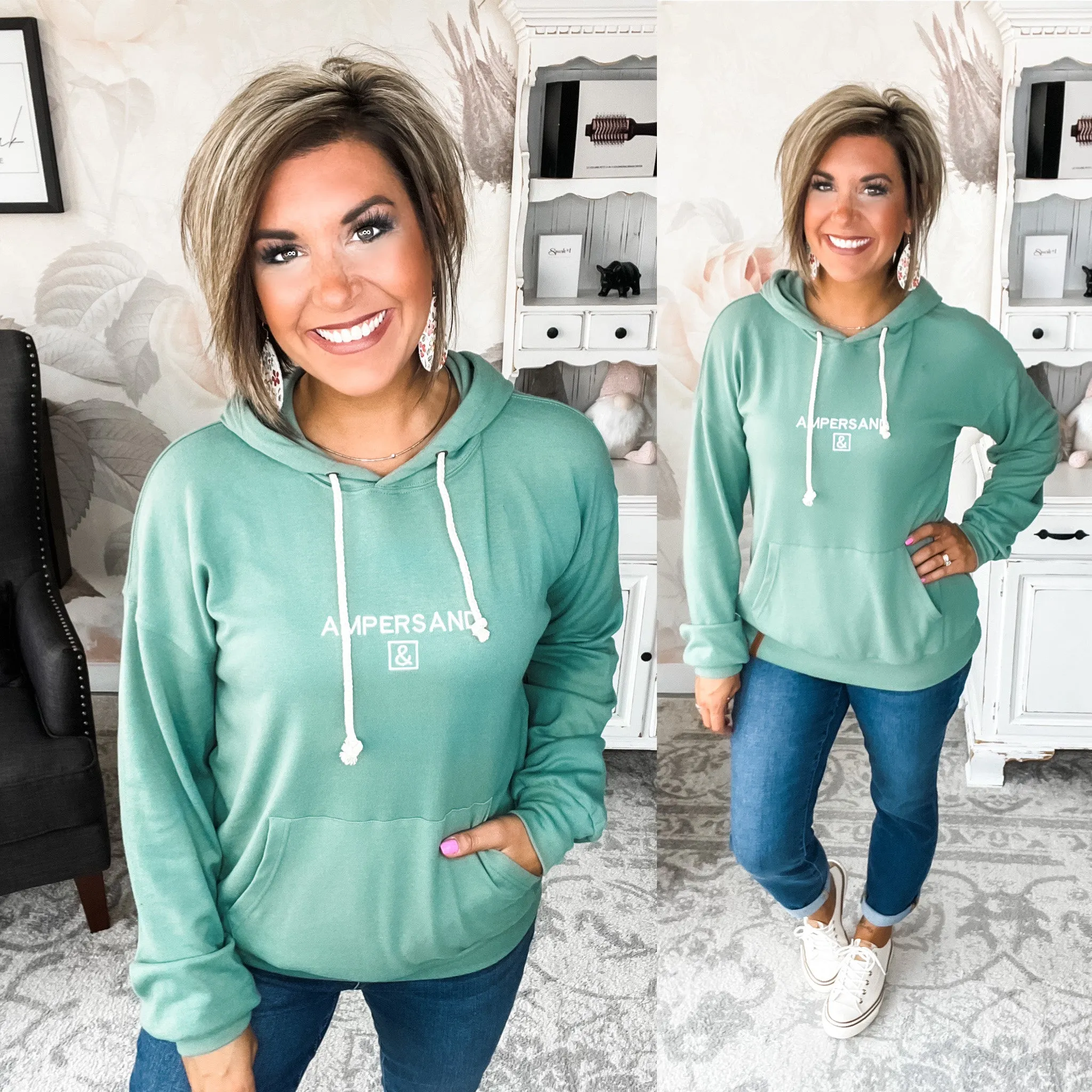 Ampersand Avenue University Hoodie - Classic Sage