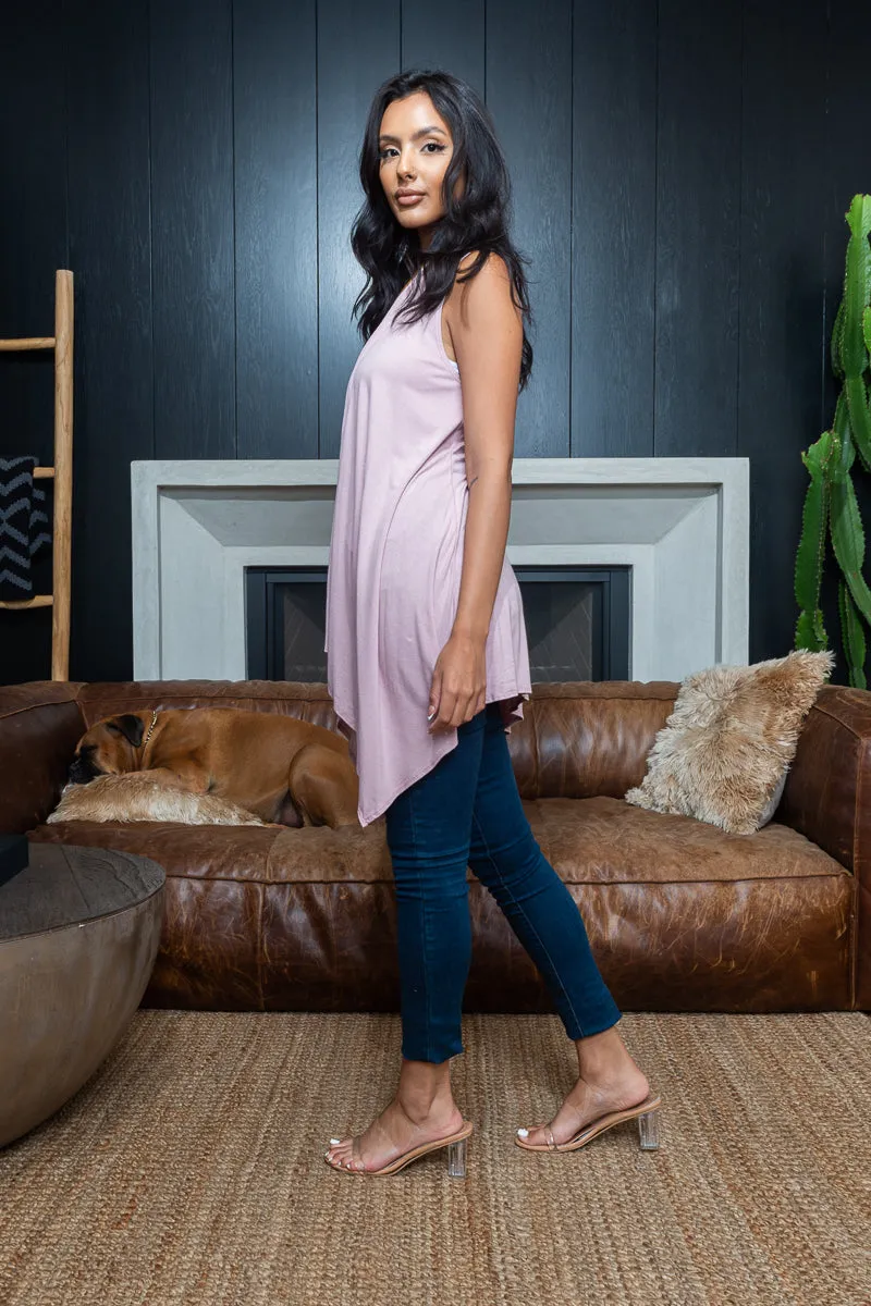 Asymmetrical Handkerchief Draped Open Front Sleeveless Duster Cardigan Vest (MJ6002)
