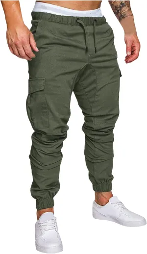 Cargo Sweatpants for Men Big and Tall Long Trousers Men Athletic Jogger Sports Outdoor Trousers Men's Sweatpants with