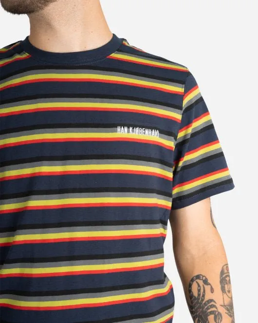 Casual Tee - Blue Stripe