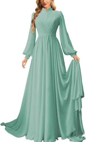 Chiffion Women's Muslim Dresses 2024 Islamic Ramadan Abaya Dress Maxi Dresses Moroccan Dubai Long Evening Gowns