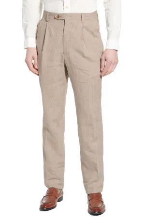 Classic Linen Pant<br>Pleated<br>Regular Rise