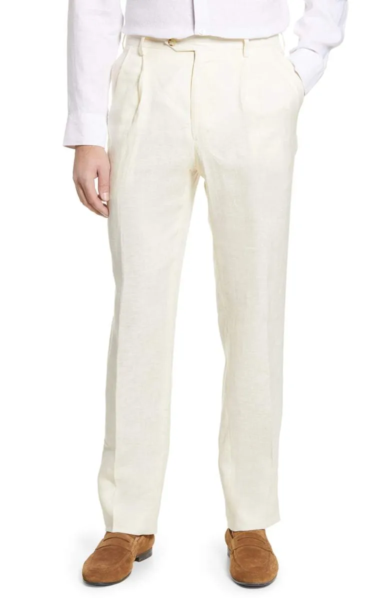 Classic Linen Pant<br>Pleated<br>Regular Rise