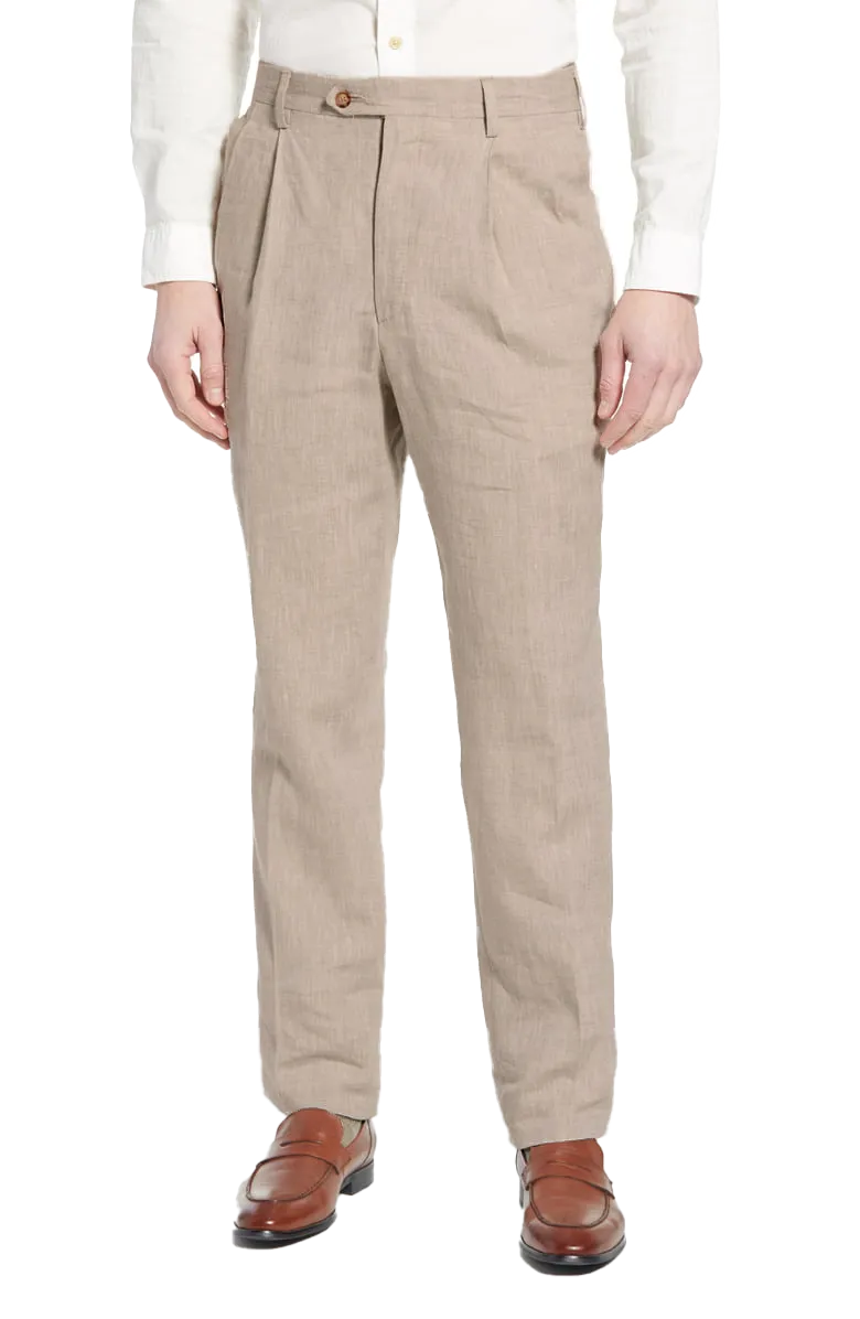 Classic Linen Pant<br>Pleated<br>Regular Rise