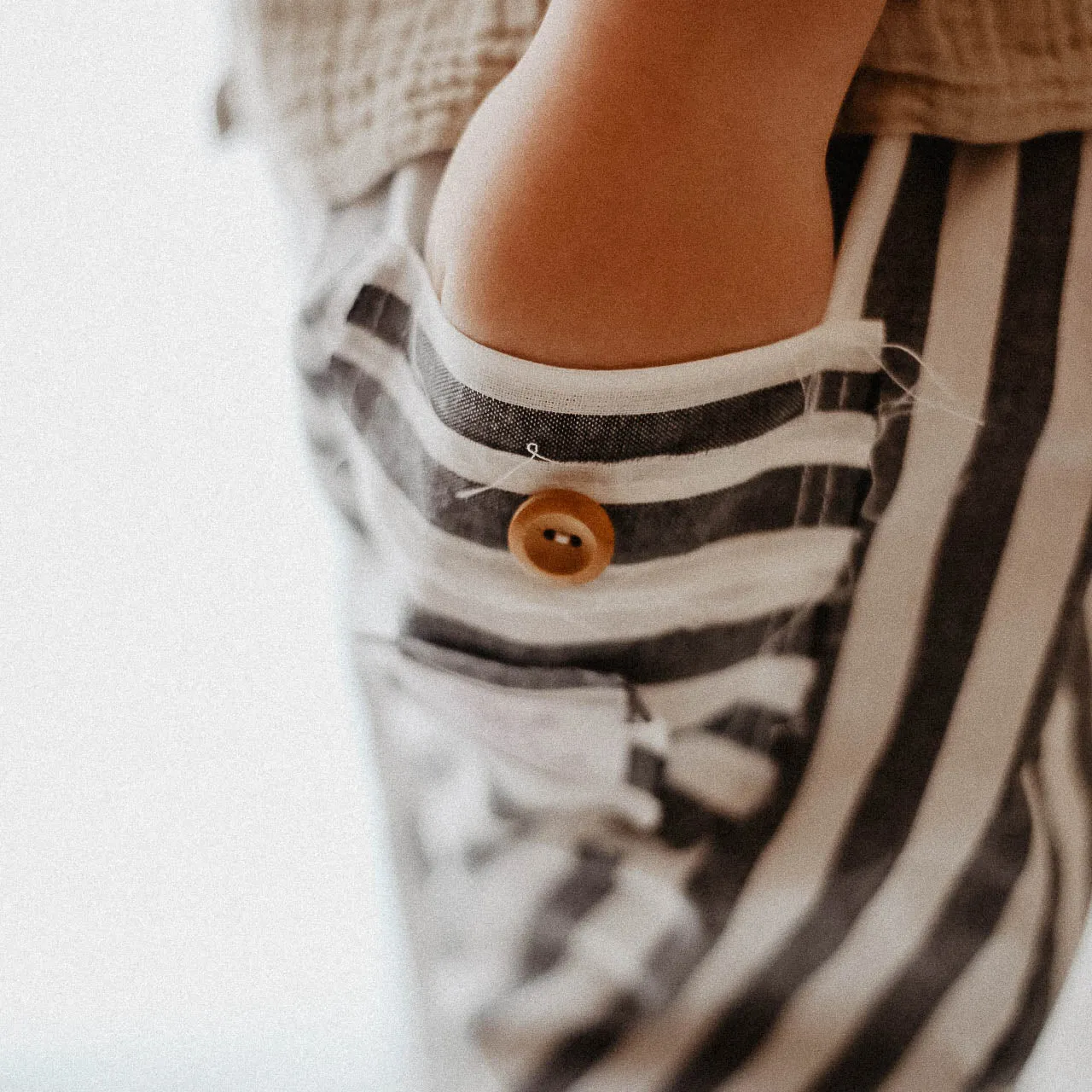 Classic Straight Leg Pants - Thick Stripe