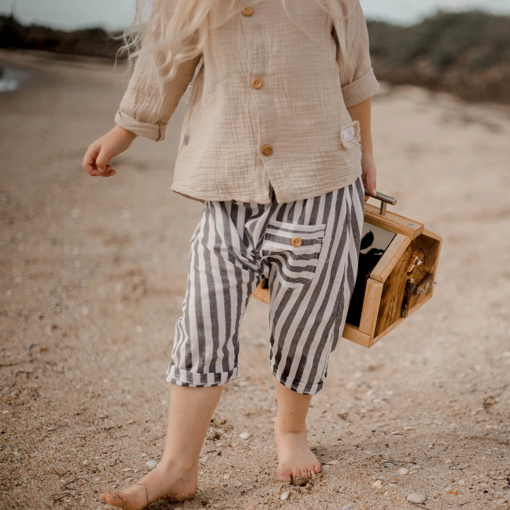 Classic Straight Leg Pants - Thick Stripe