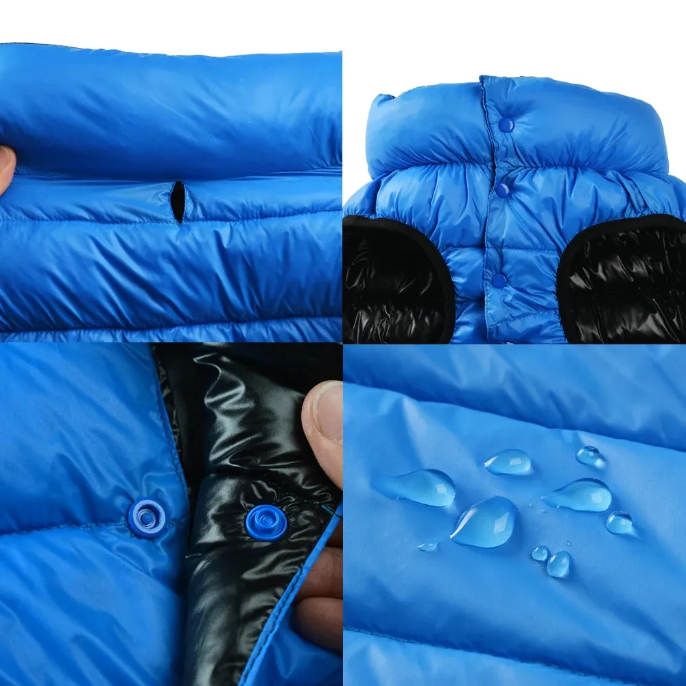 Colorful Dog Coat Reversible Clothes Winter Warm Jacket for Small Large Dogs Waterproof Thick Vest Jumpsuit Golden Retriever Waistcoat