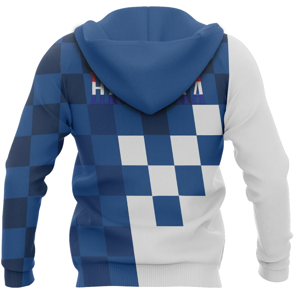 Croatia Coat Of Arms Hoodie Blue Version A02