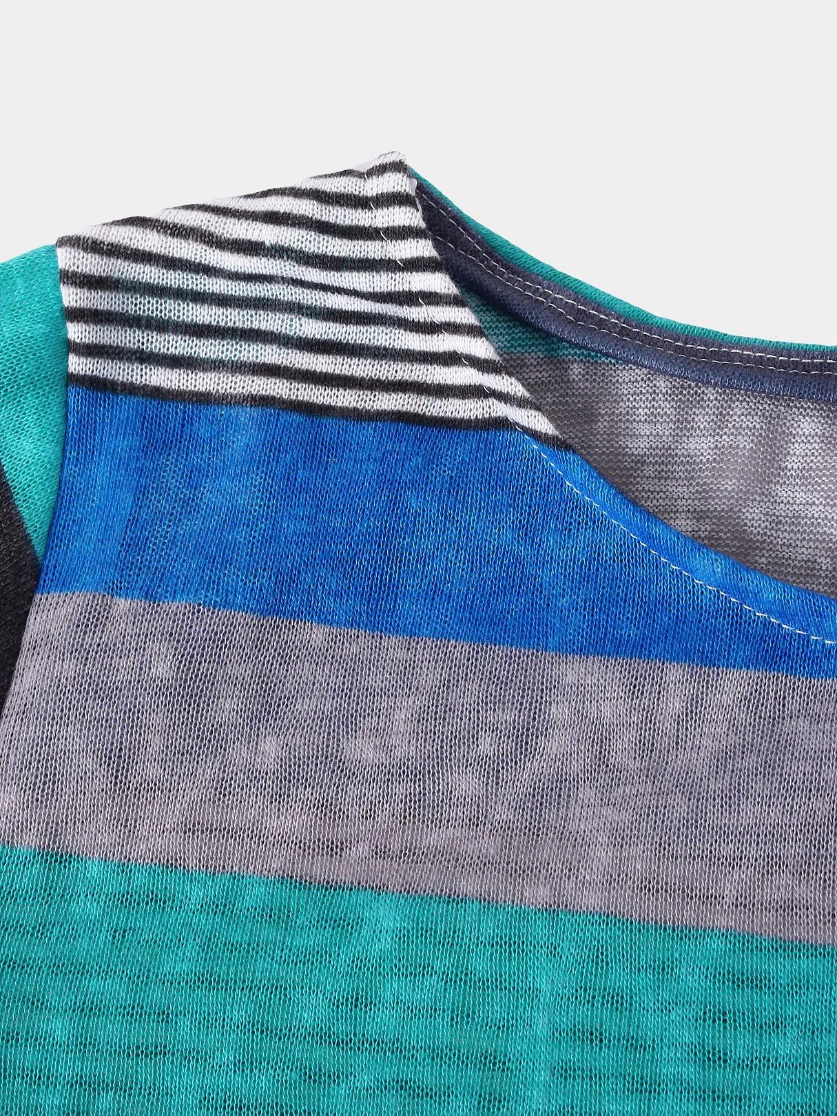 Custom Round Neck Pullover Stripe Long Sleeve T-Shirts