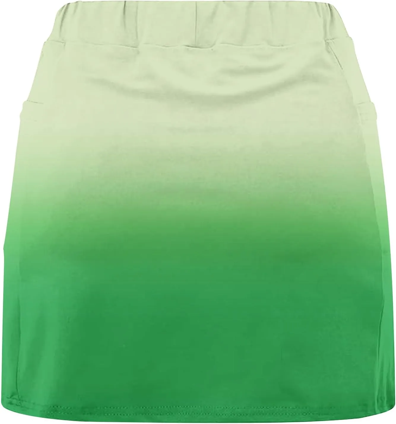 DDAPJ pyju Skorts for Women Dressy Casual Gradient Color High Waisted Tennis Skirt with Shorts Underneath Summer Clothes