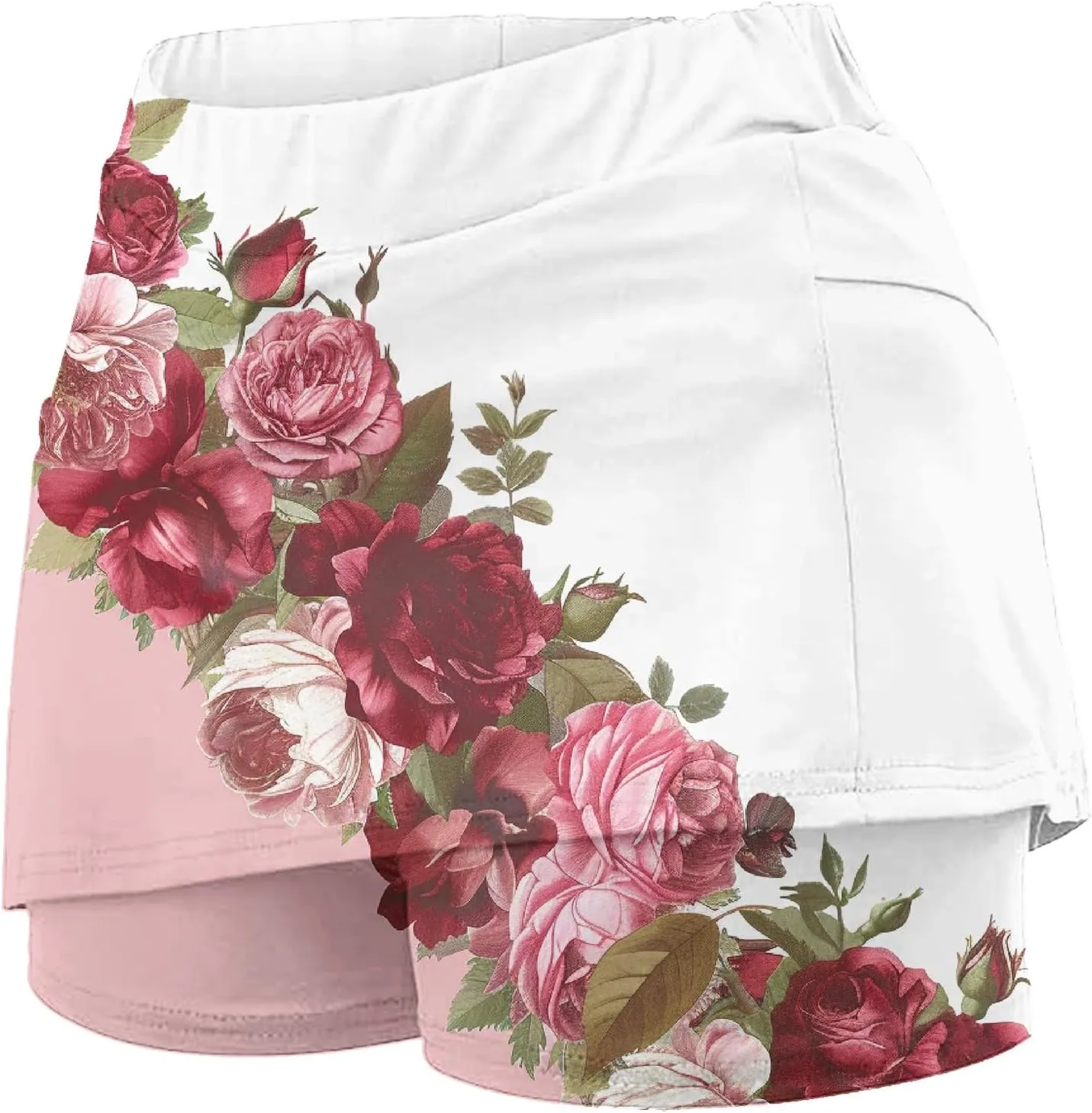 DDAPJ pyju Womens Summer Tennis Skirts with Shorts 2025 Fashion Floral Print High Waist Athletic Skort Beach Vacation Outfits