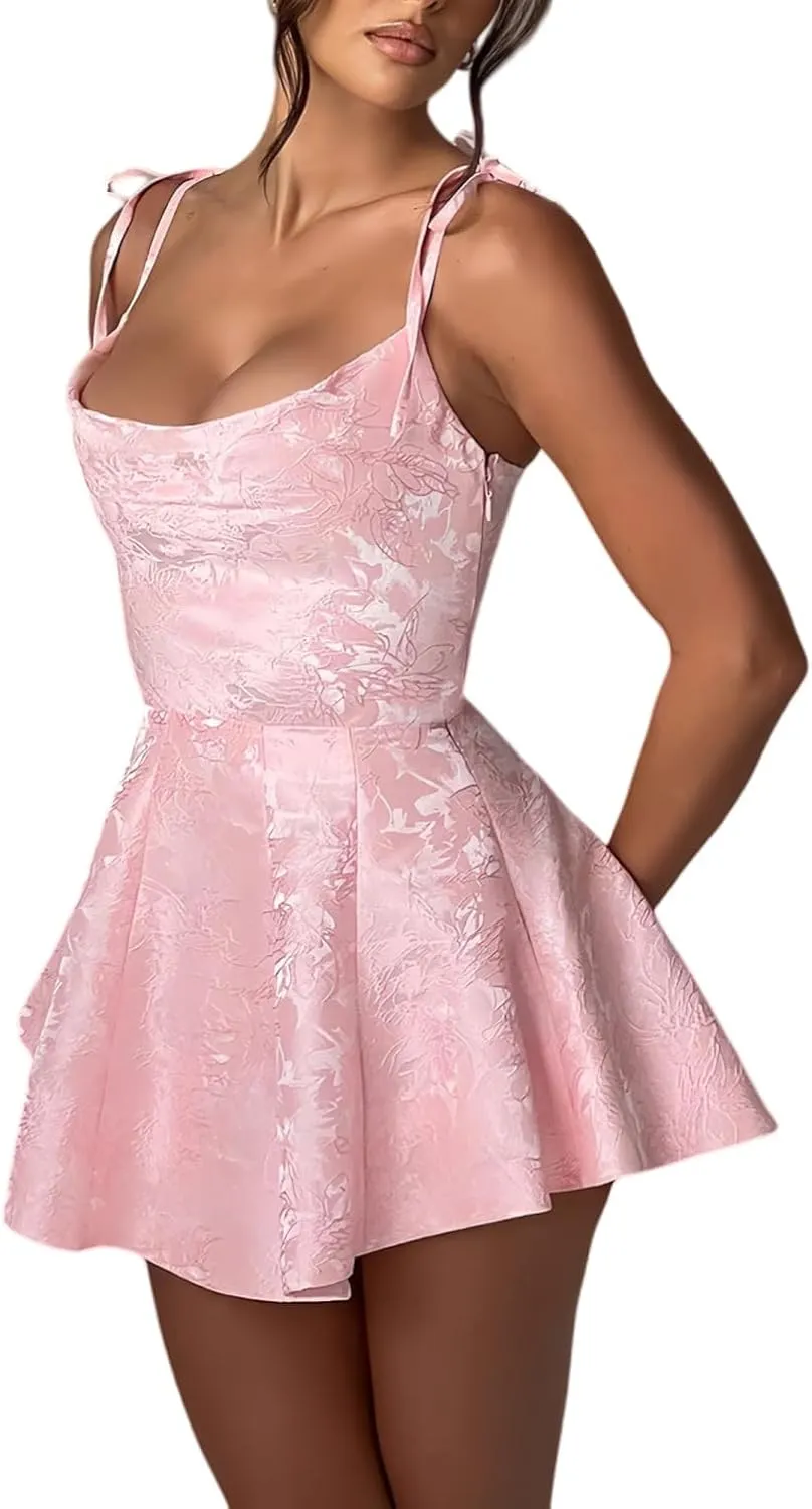 Embroidery Satin Short Homecoming Dress for Teens Spaghett Straps Prom Dress A Line Mini Party Cocktial Gowns