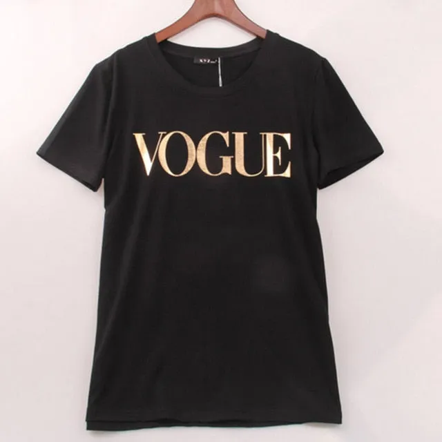 Fashion Brand T-Shirts Print Women T Shirts O-Neck Short