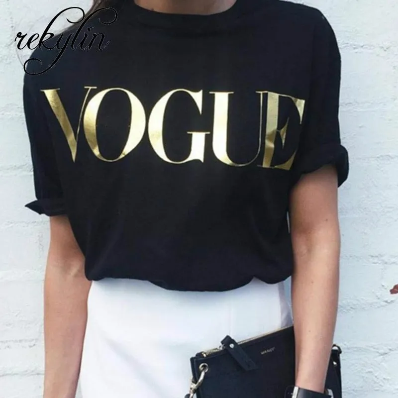 Fashion Brand T-Shirts Print Women T Shirts O-Neck Short