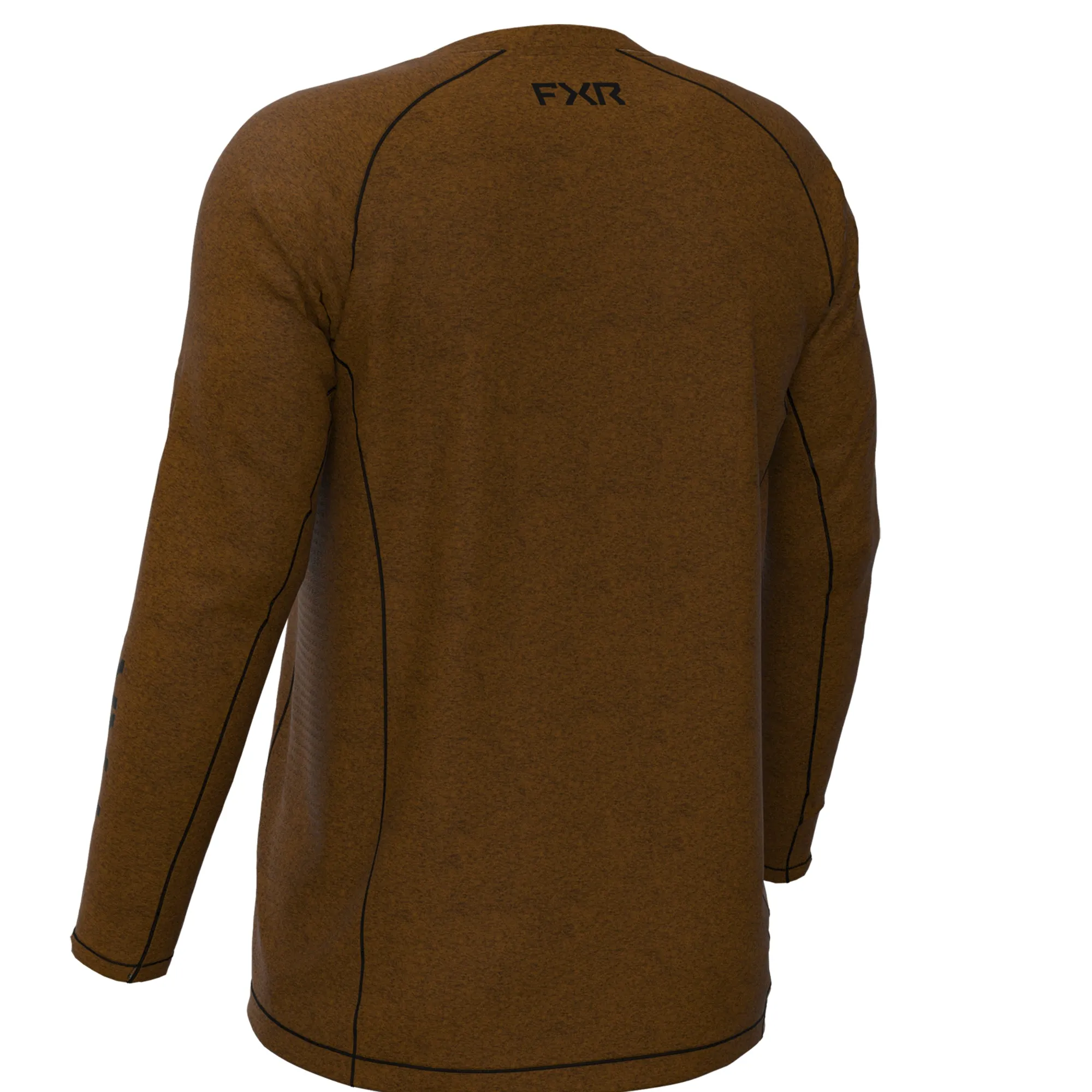 FXR Mens Attack Air UPF Longsleeve T-Shirt Copper Heather Brown