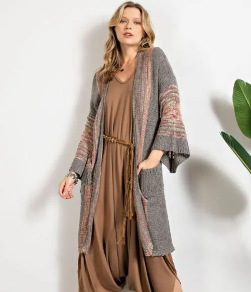 Heather Ash Long Boho Sweater