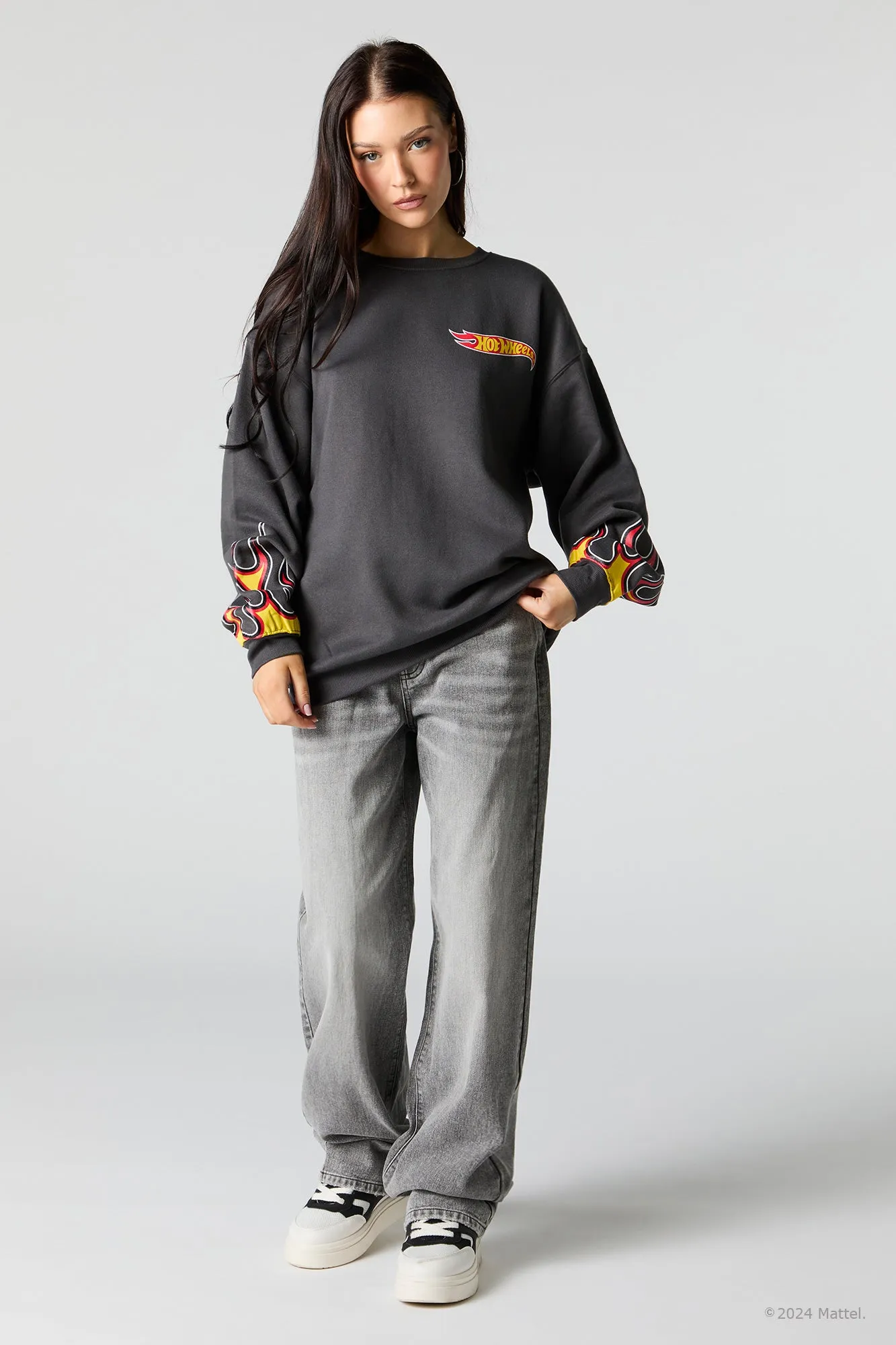 Hot Wheels™ Graphic Oversized Fleece Sweatshirt