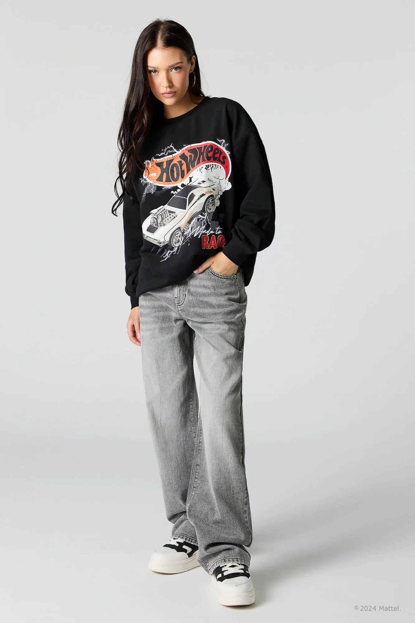 Hot Wheels™ Graphic Oversized Fleece Sweatshirt
