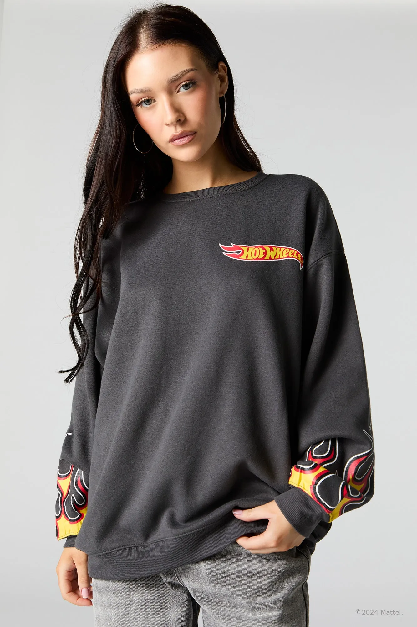Hot Wheels™ Graphic Oversized Fleece Sweatshirt