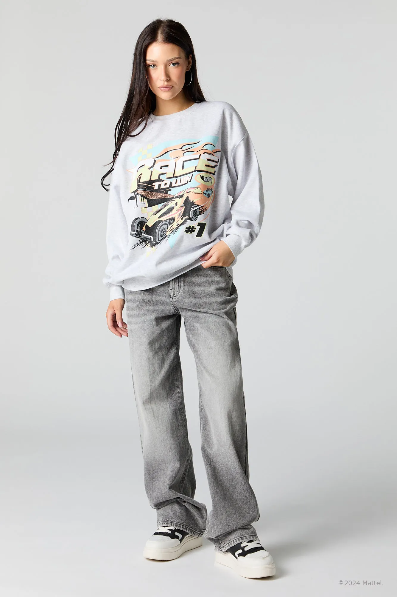 Hot Wheels™ Graphic Oversized Fleece Sweatshirt