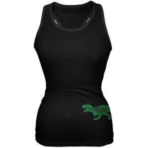 Jurassic - Tyrannosaurus Rex Dinosaur Distressed Black Juniors Soft Tank Top