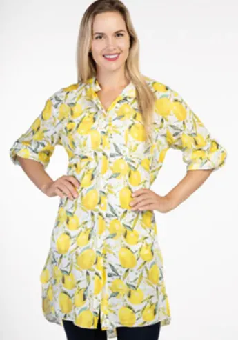 LEMON PRINT TUNIC C4131