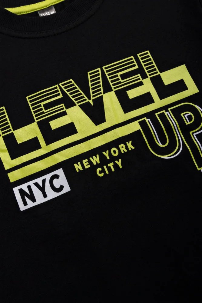 Level Up Short Sleeve T-Shirt Black