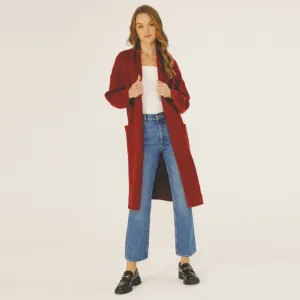 Long Sleeve Cardigan (Beetroot)