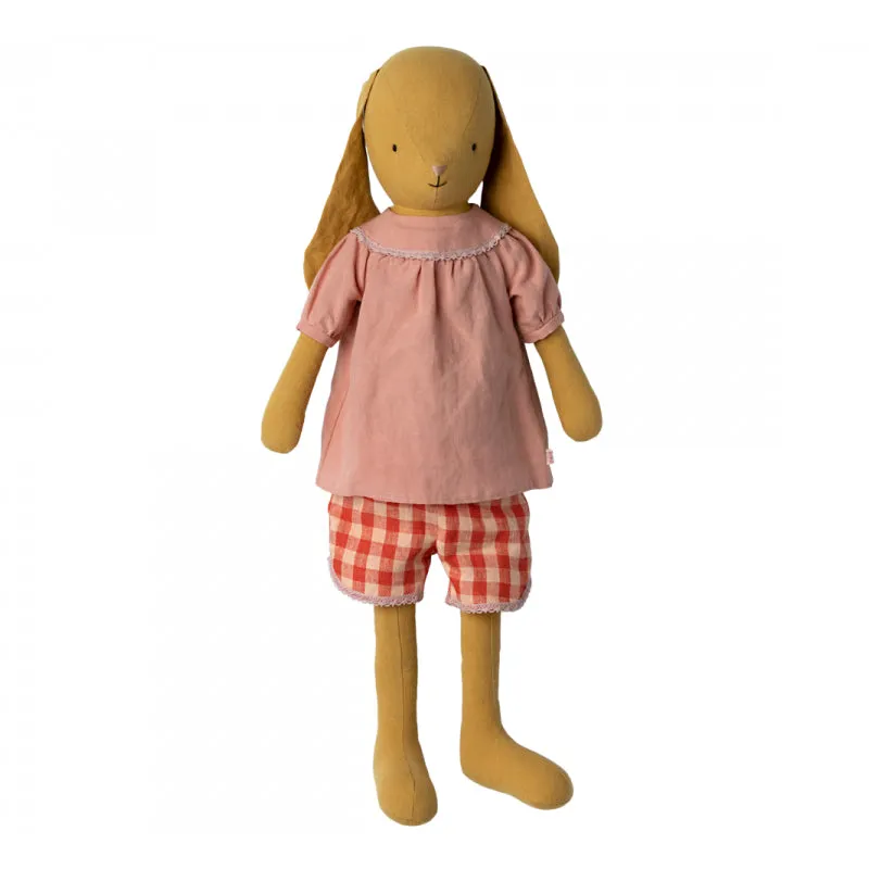 Maileg Bunny size 5, Dusty yellow - Blouse & Shorts