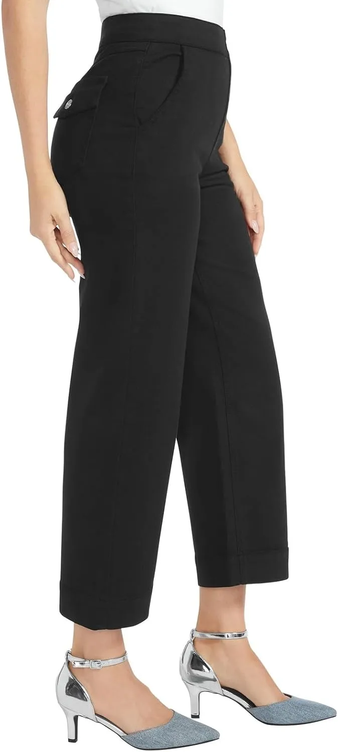 Masseys Cropped Wide-Leg Pant