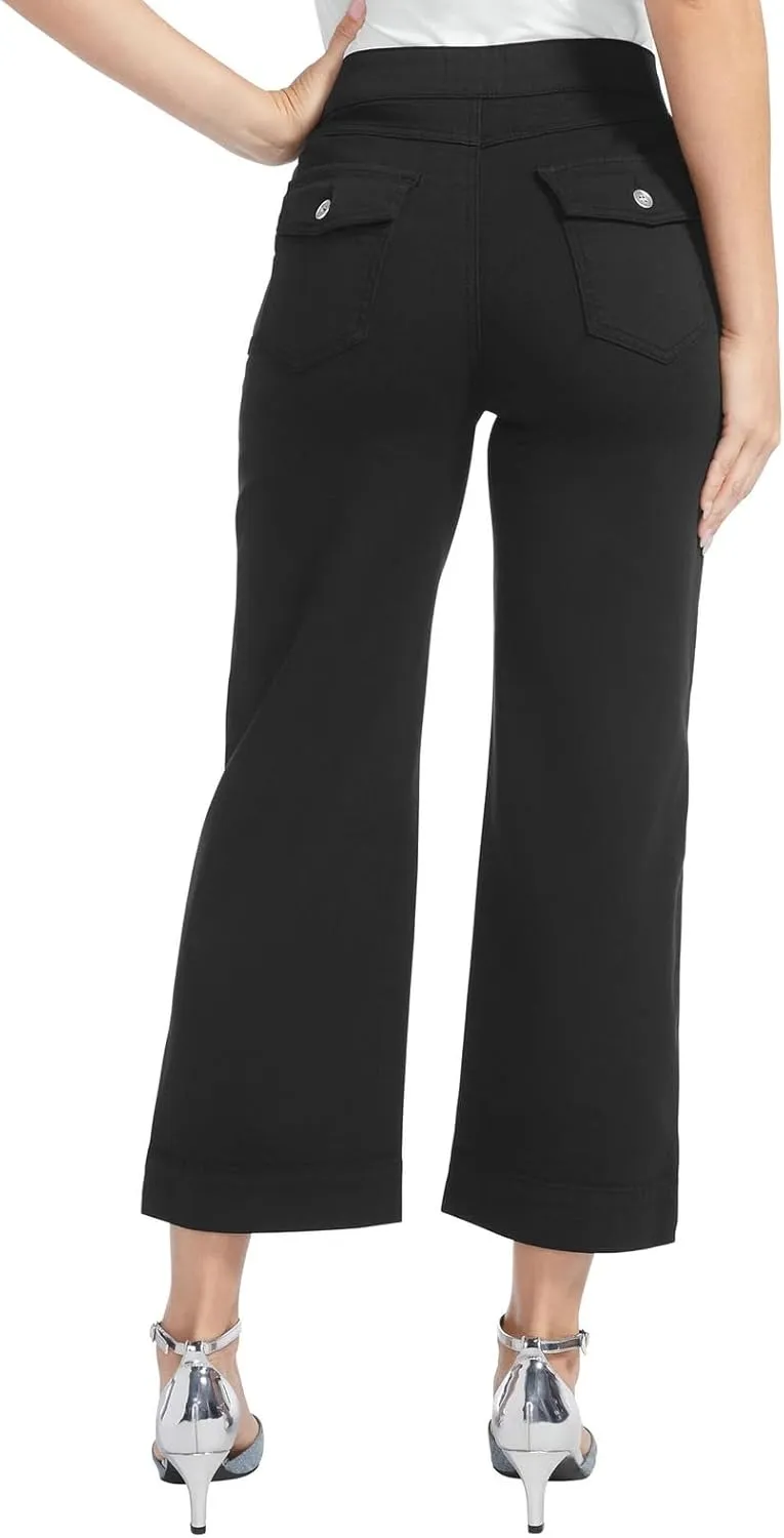 Masseys Cropped Wide-Leg Pant