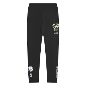 NBA MILWAUKEE BUCKS CLASSIC BIG GIRLS  LEGGING (BLACK)