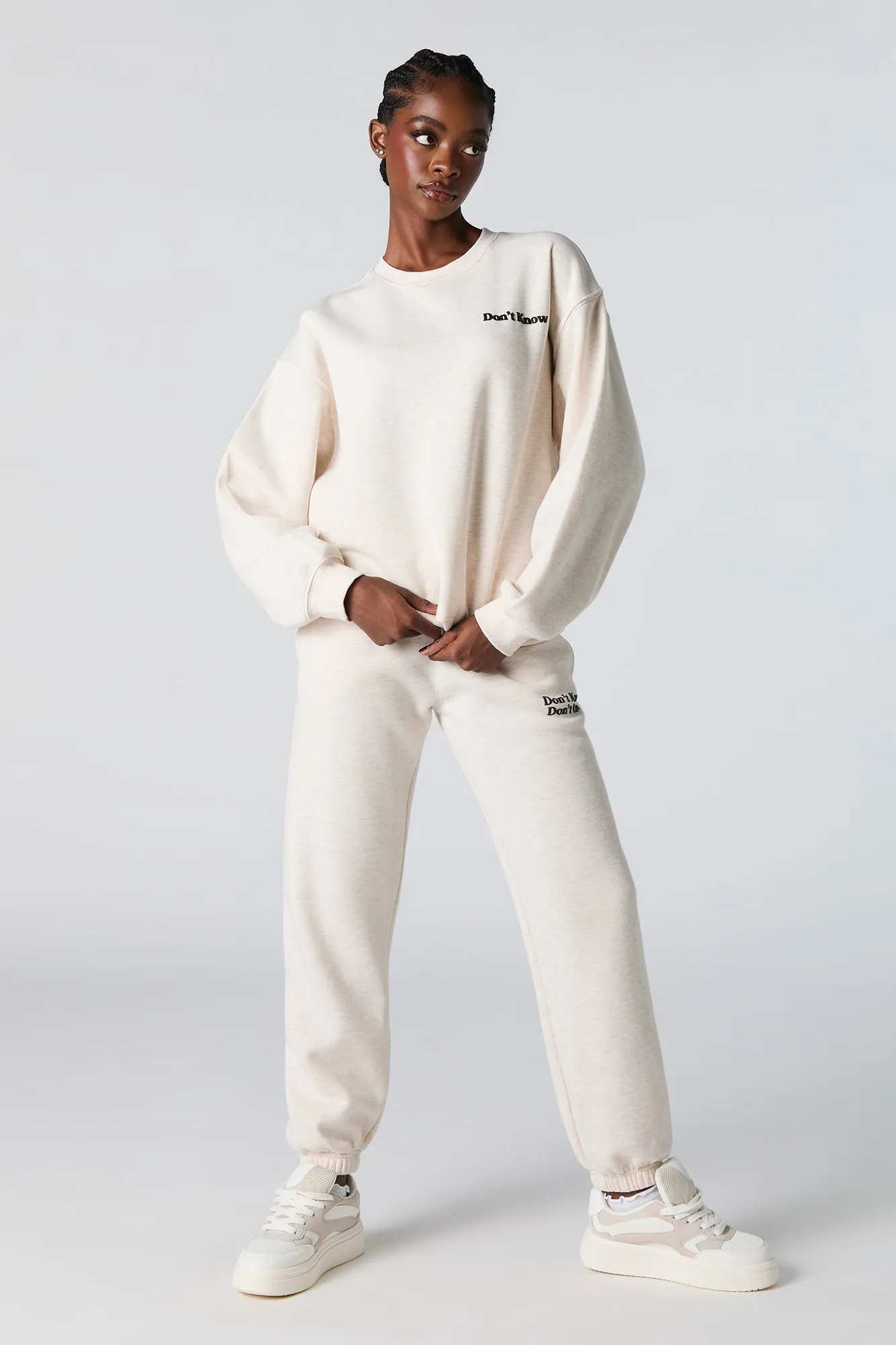 Oversized Graphic Fleece Sweatshirt