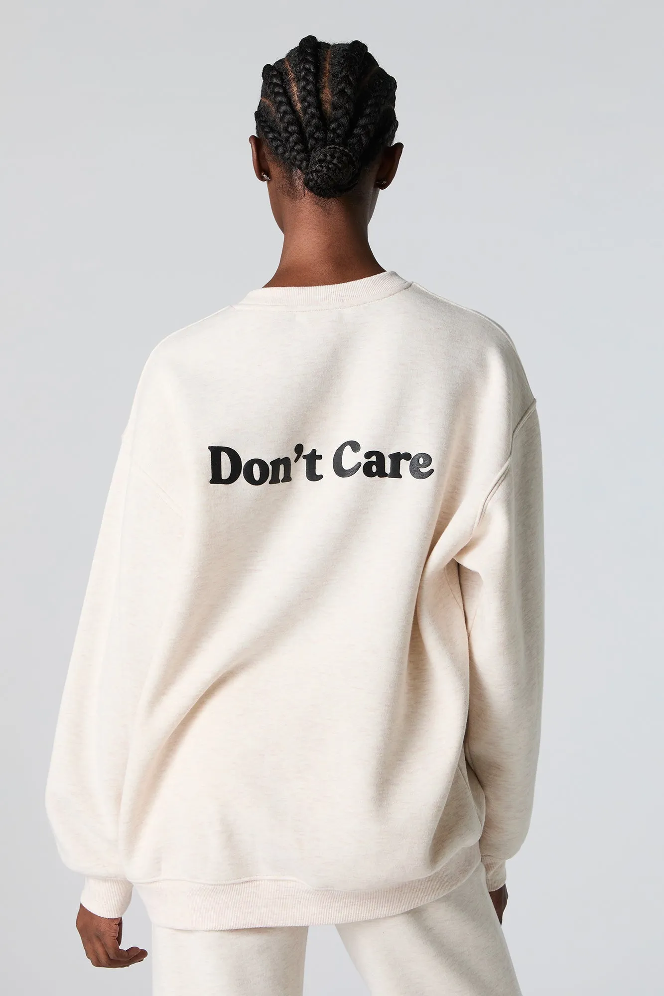 Oversized Graphic Fleece Sweatshirt