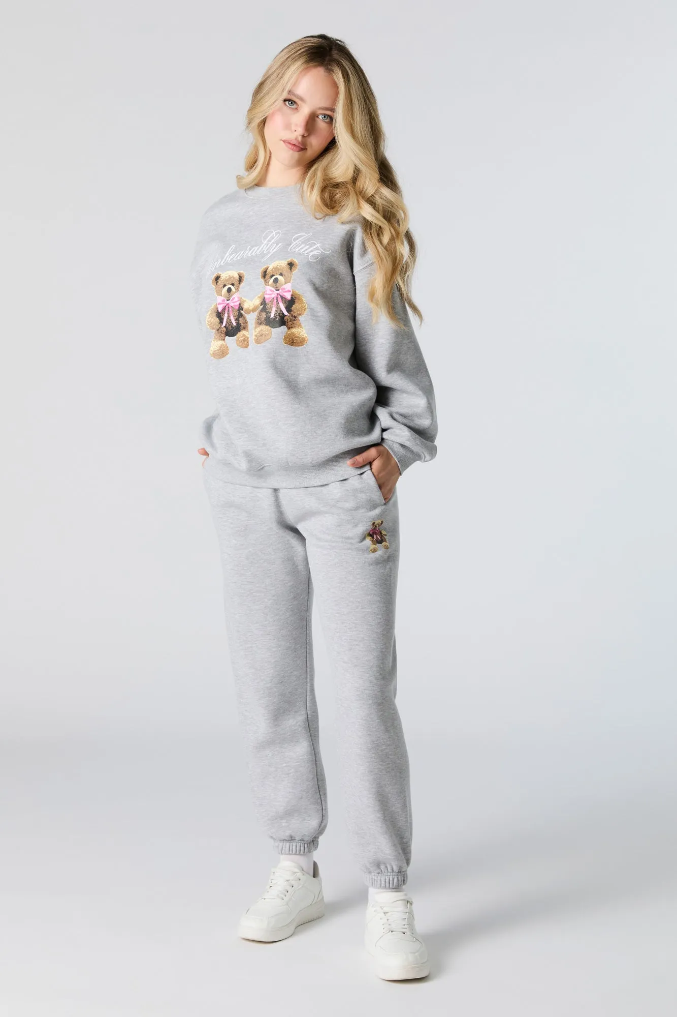 Oversized Graphic Fleece Sweatshirt